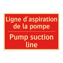Ligne d'aspiration de la pompe - Pump suction line