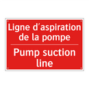 Ligne d'aspiration de la pompe - Pump suction line