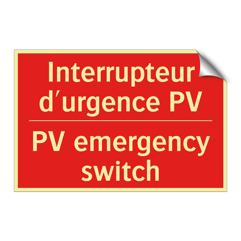 Interrupteur d'urgence PV - PV emergency switch