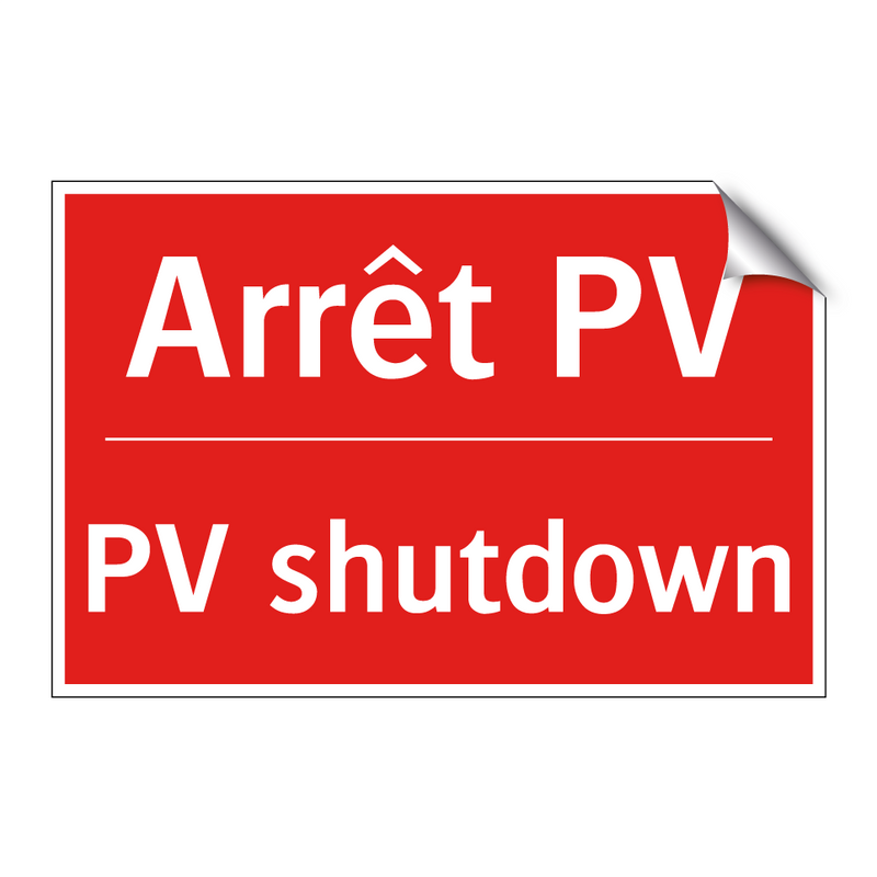 Arrêt PV - PV shutdown