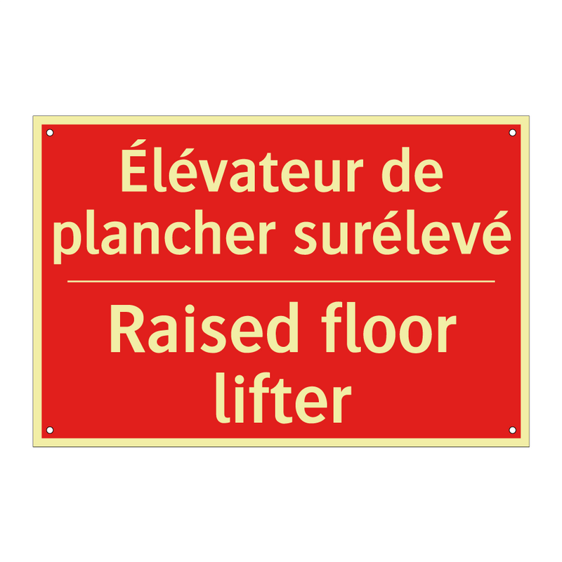 Élévateur de plancher surélevé - Raised floor lifter