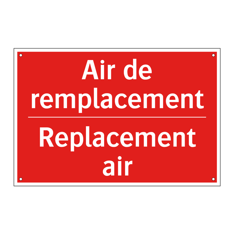 Air de remplacement - Replacement air