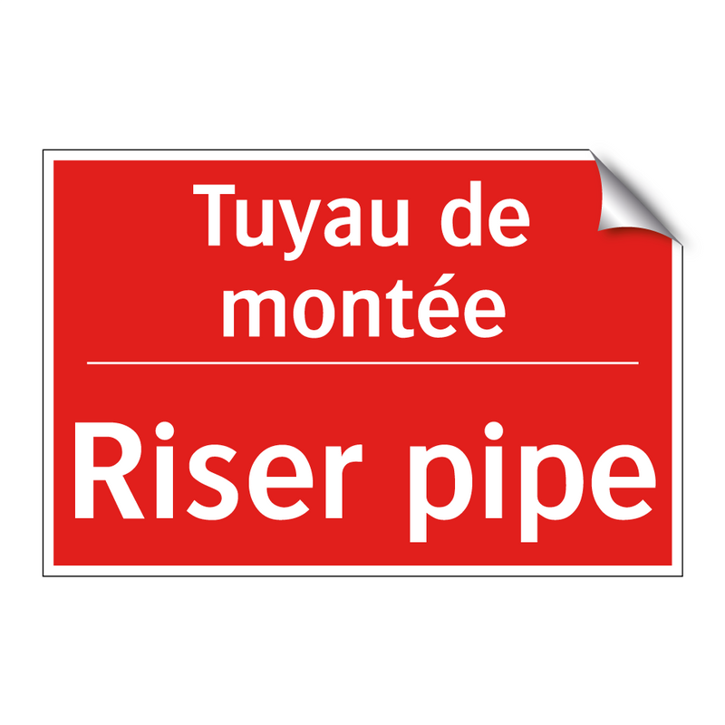 Tuyau de montée - Riser pipe