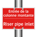 Entrée de la colonne montante - Riser pipe inlet