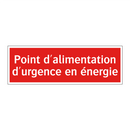 Point d'alimentation d'urgence en énergie