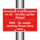 Ouverture d'alimentation en air /.../ - RWA - Air supply opening Please /.../