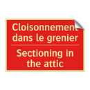Cloisonnement dans le grenier - Sectioning in the attic