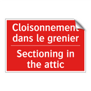 Cloisonnement dans le grenier - Sectioning in the attic