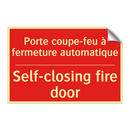 Porte coupe-feu à fermeture automatique /.../ - Self-closing fire door