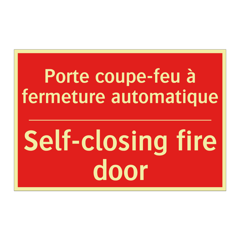 Porte coupe-feu à fermeture automatique /.../ - Self-closing fire door