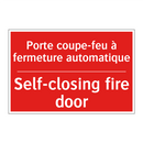 Porte coupe-feu à fermeture automatique /.../ - Self-closing fire door