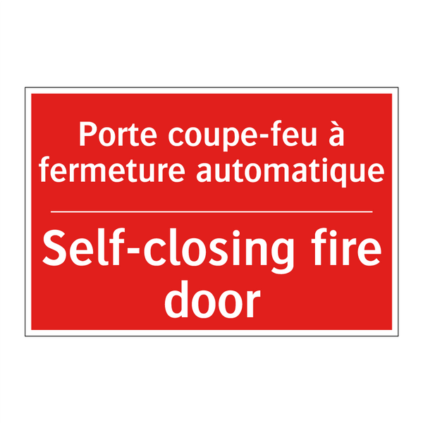 Porte coupe-feu à fermeture automatique /.../ - Self-closing fire door