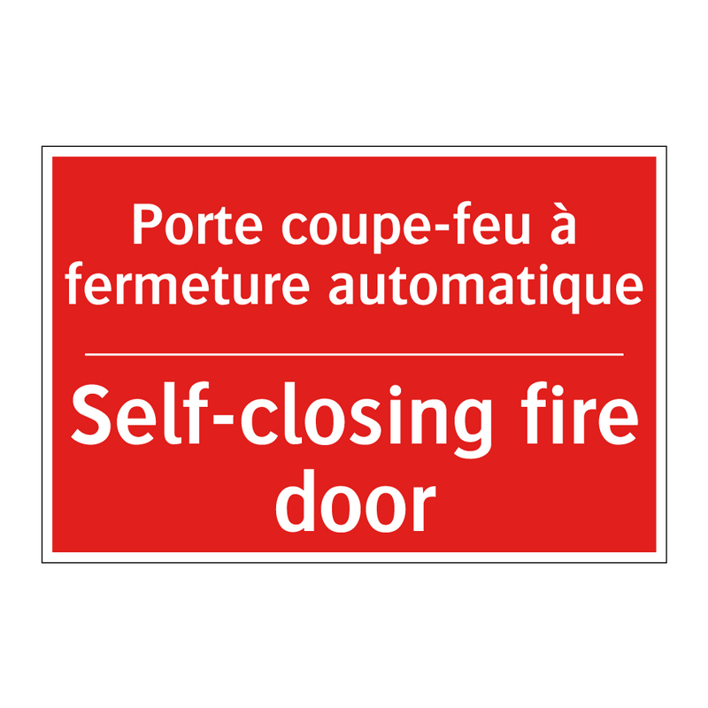 Porte coupe-feu à fermeture automatique /.../ - Self-closing fire door