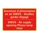 Ouverture d'alimentation en air /.../ - SHEVS - Air supply opening Please /.../