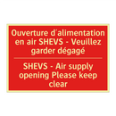 Ouverture d'alimentation en air /.../ - SHEVS - Air supply opening Please /.../
