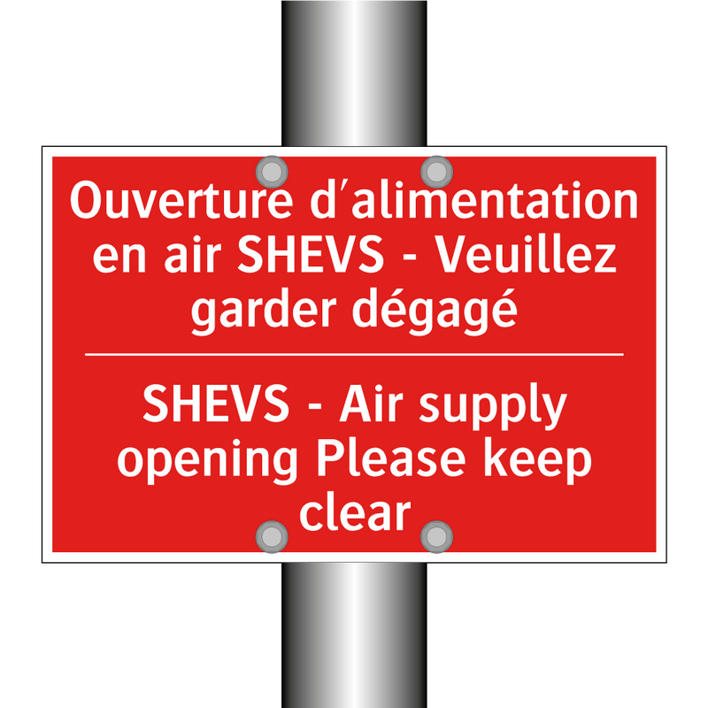 Ouverture d'alimentation en air /.../ - SHEVS - Air supply opening Please /.../