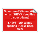 Ouverture d'alimentation en air /.../ - SHEVS - Air supply opening Please /.../