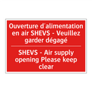 Ouverture d'alimentation en air /.../ - SHEVS - Air supply opening Please /.../