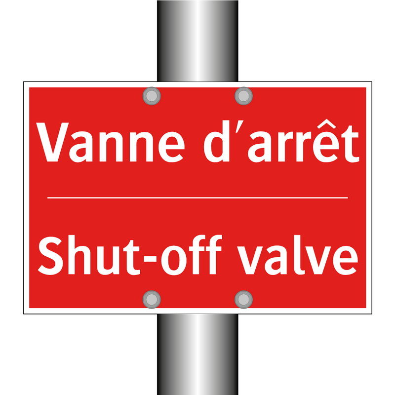 Vanne d'arrêt - Shut-off valve