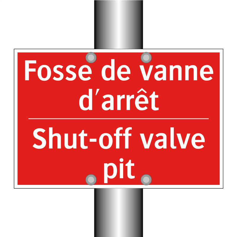 Fosse de vanne d'arrêt - Shut-off valve pit