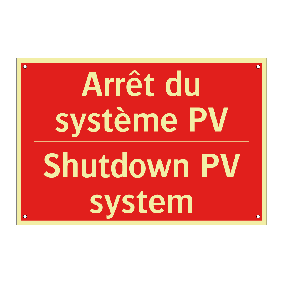 Arrêt du système PV - Shutdown PV system