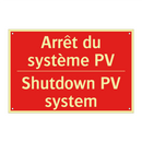 Arrêt du système PV - Shutdown PV system