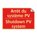 Arrêt du système PV - Shutdown PV system