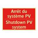Arrêt du système PV - Shutdown PV system