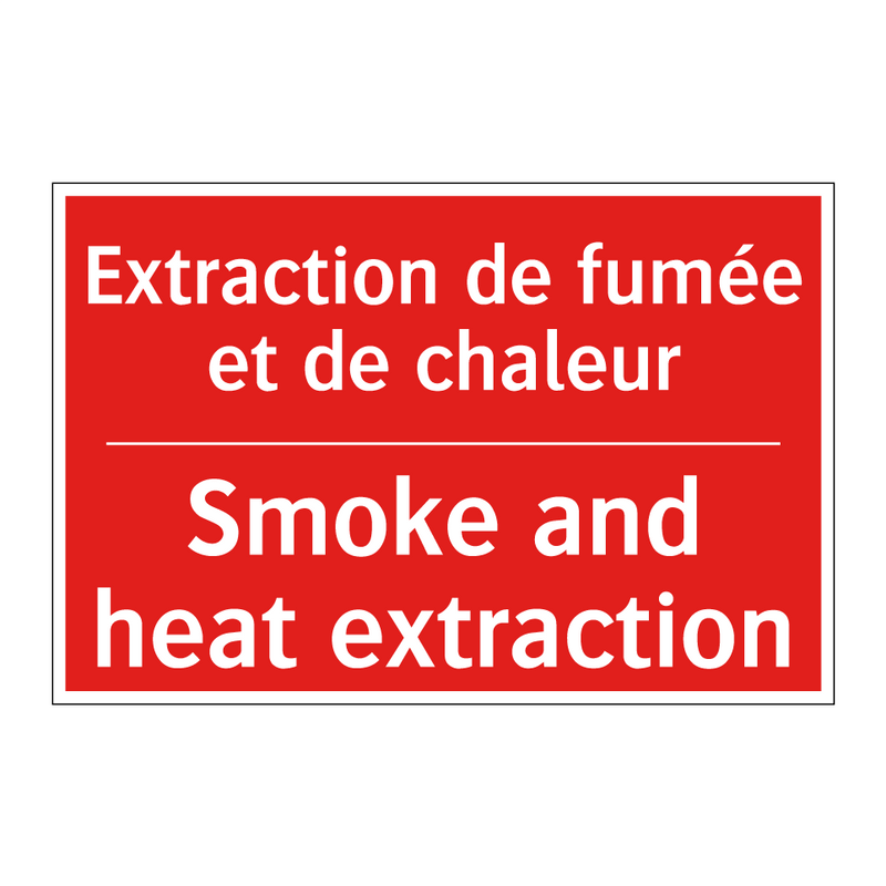 Extraction de fumée et de chaleur /.../ - Smoke and heat extraction