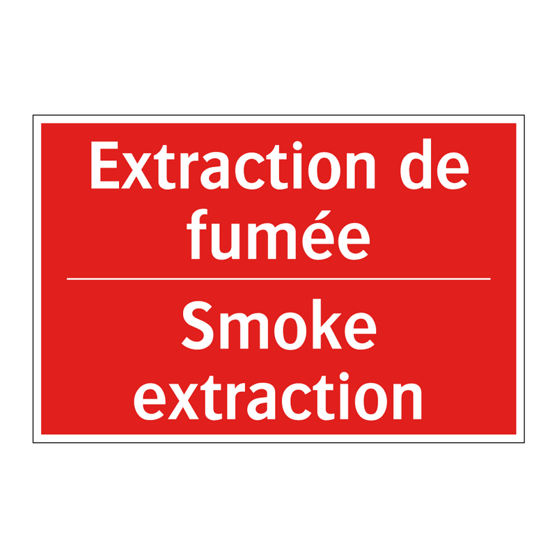 Extraction de fumée - Smoke extraction