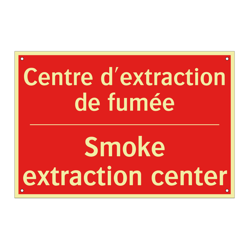 Centre d'extraction de fumée - Smoke extraction center