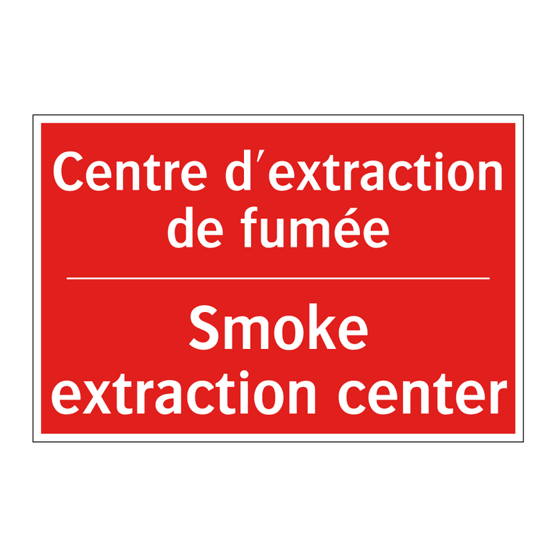 Centre d'extraction de fumée - Smoke extraction center