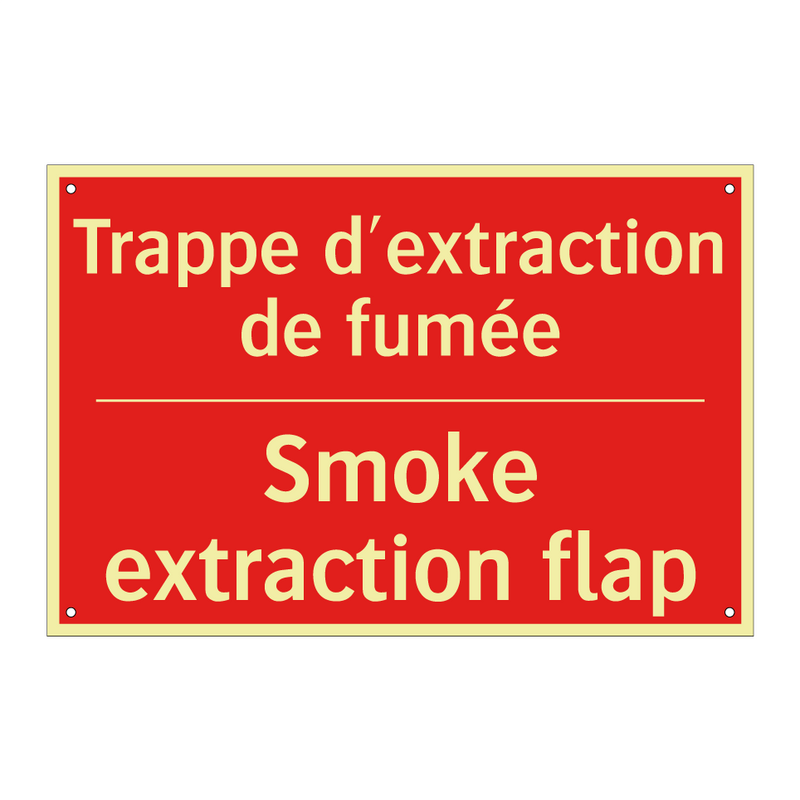 Trappe d'extraction de fumée - Smoke extraction flap