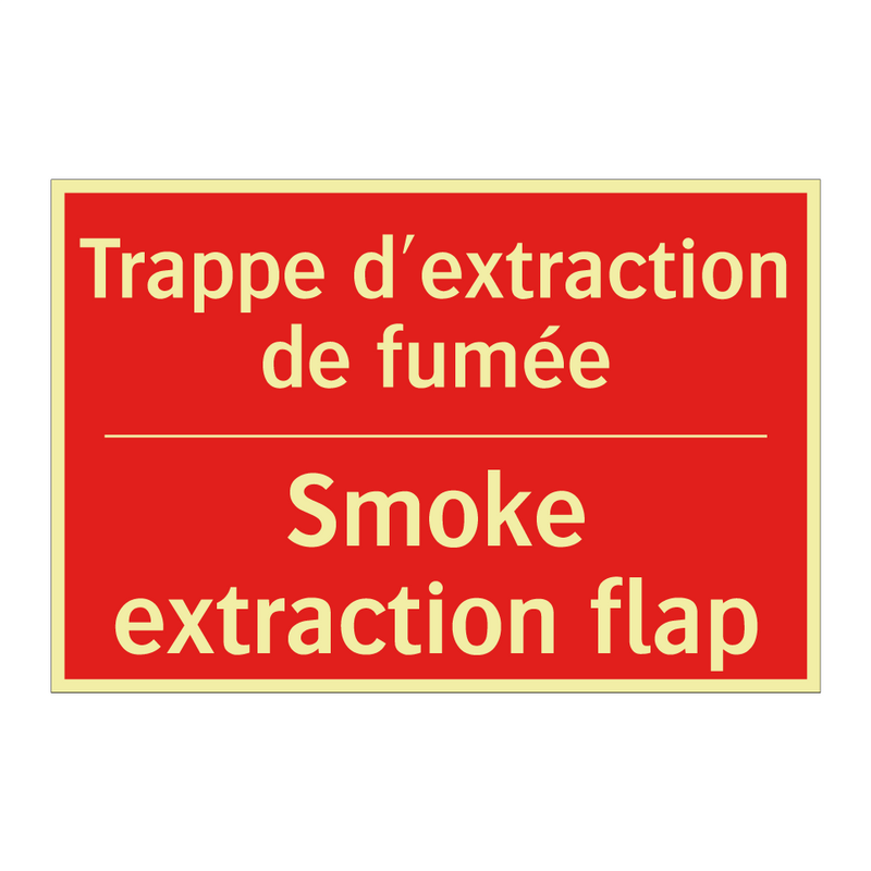 Trappe d'extraction de fumée - Smoke extraction flap