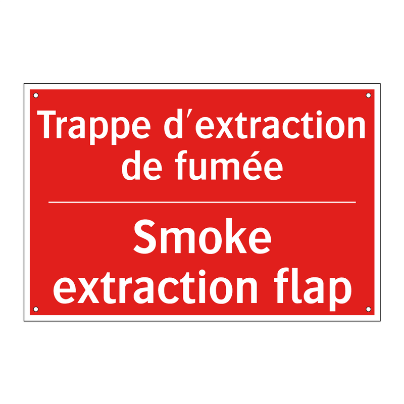 Trappe d'extraction de fumée - Smoke extraction flap