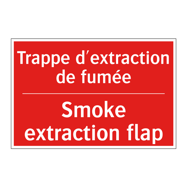 Trappe d'extraction de fumée - Smoke extraction flap