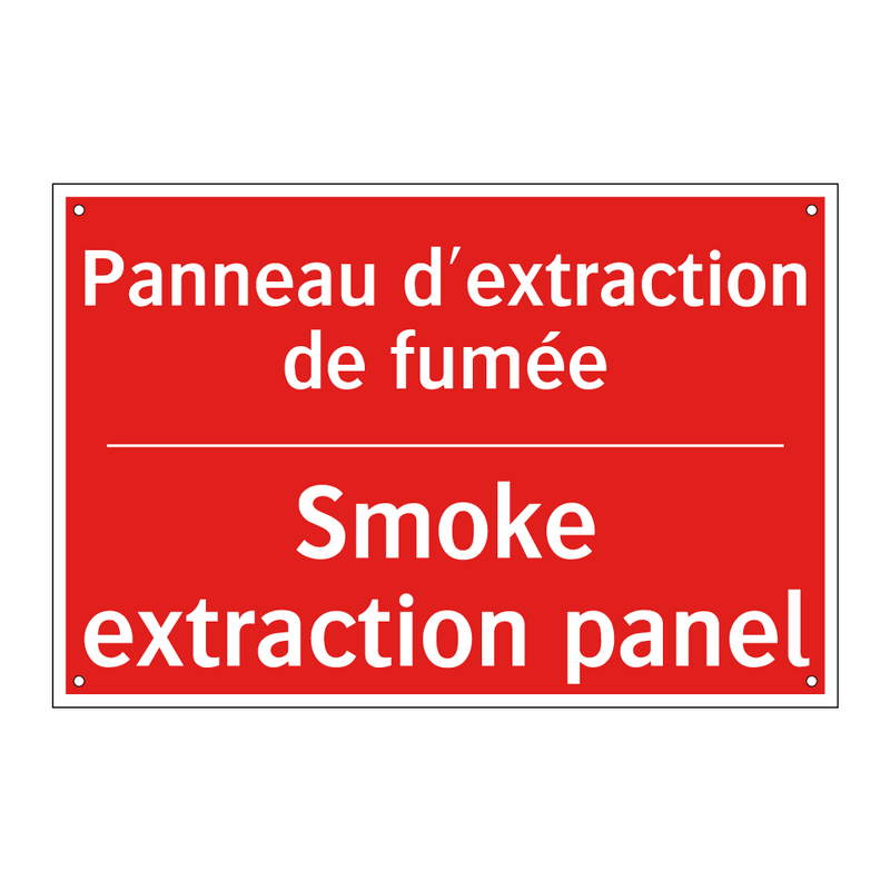 Panneau d'extraction de fumée - Smoke extraction panel