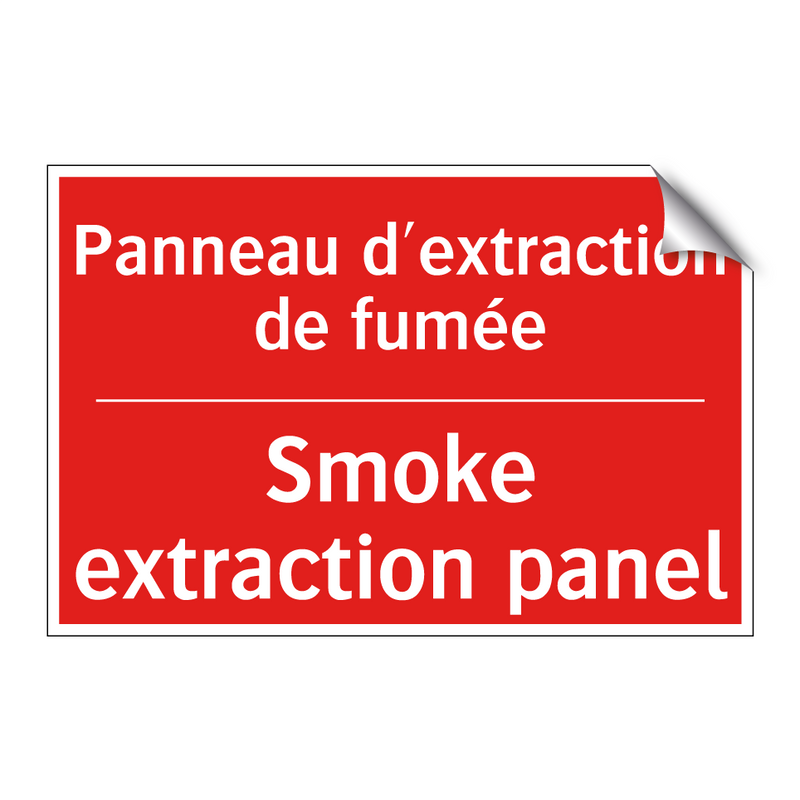 Panneau d'extraction de fumée - Smoke extraction panel