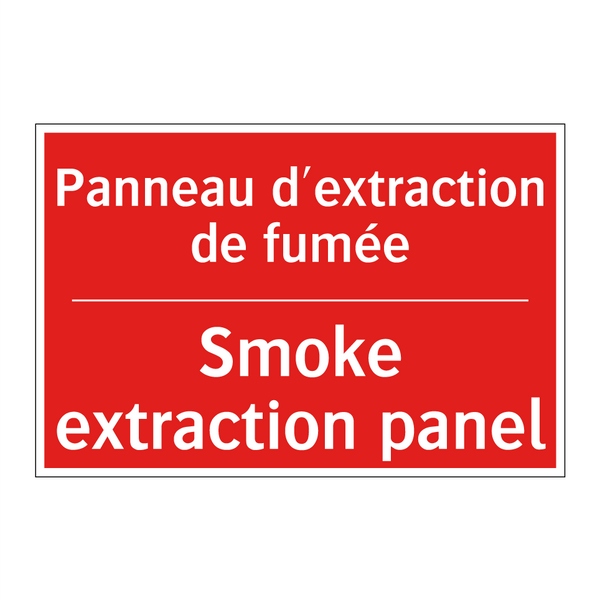Panneau d'extraction de fumée - Smoke extraction panel