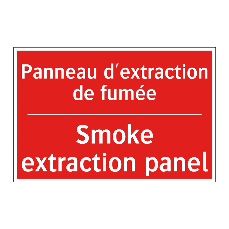 Panneau d'extraction de fumée - Smoke extraction panel