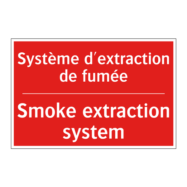 Système d'extraction de fumée - Smoke extraction system