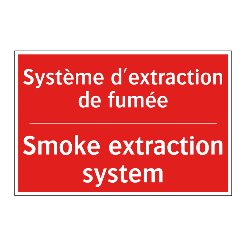 Système d'extraction de fumée - Smoke extraction system