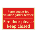Porte coupe-feu veuillez garder /.../ - Fire door please keep closed