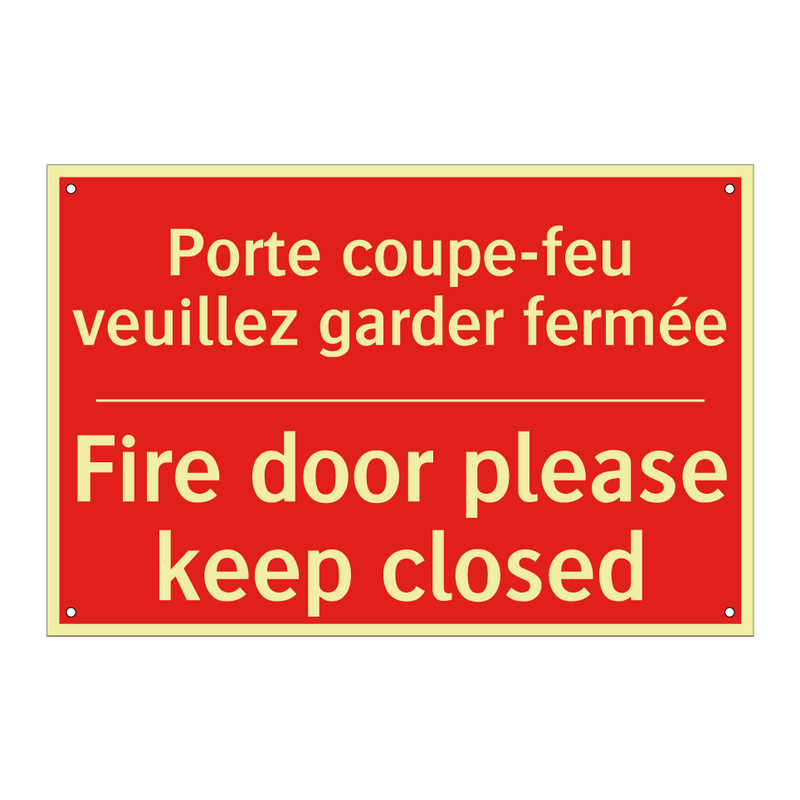Porte coupe-feu veuillez garder /.../ - Fire door please keep closed