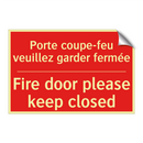 Porte coupe-feu veuillez garder /.../ - Fire door please keep closed