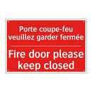 Porte coupe-feu veuillez garder /.../ - Fire door please keep closed