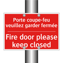 Porte coupe-feu veuillez garder /.../ - Fire door please keep closed