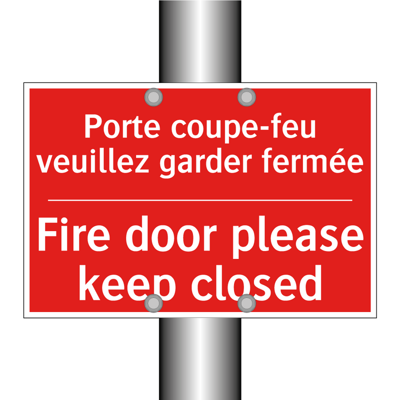 Porte coupe-feu veuillez garder /.../ - Fire door please keep closed