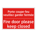 Porte coupe-feu veuillez garder /.../ - Fire door please keep closed