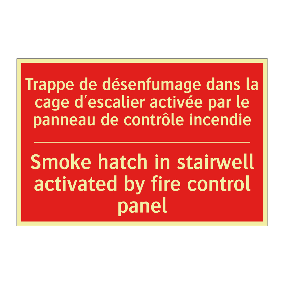 Trappe de désenfumage dans la /.../ - Smoke hatch in stairwell activated /.../